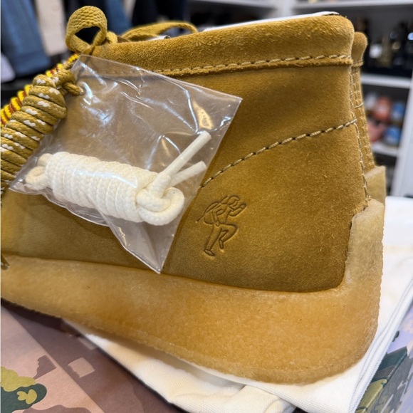Clarks Mustard Suede Rossendale Shoes main image 6